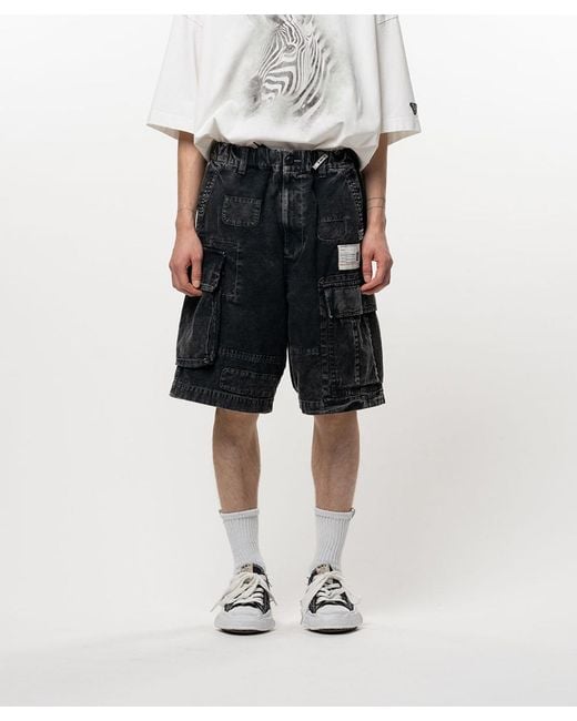Maison Mihara Yasuhiro Black Cargo Shorts for men