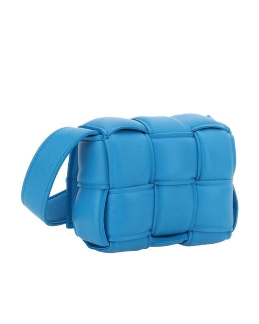 Bottega Veneta Blue Mini Cassette Shoulder Bag