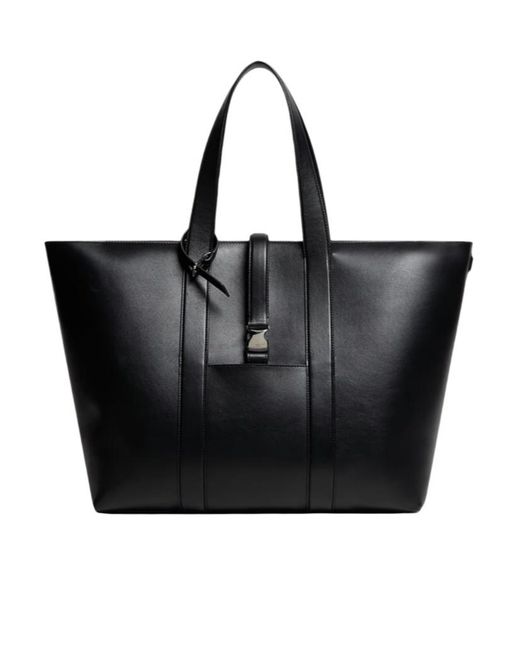 Moncler Black X Ee72 By Edward Enninful Ee Leather Tote