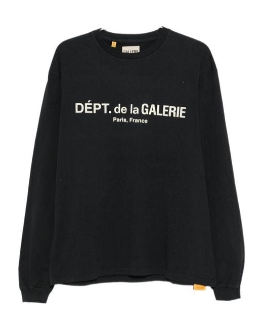 GALLERY DEPT. Black French Logo Lux Long-Sleeved T-Shirt for men