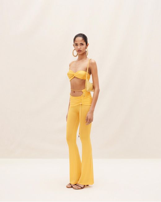 Jacquemus Yellow Le Pantalon Espelho Skirt Trousers