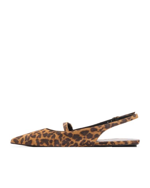Stuart Weitzman Brown Pointed-Toe Flat Sandals