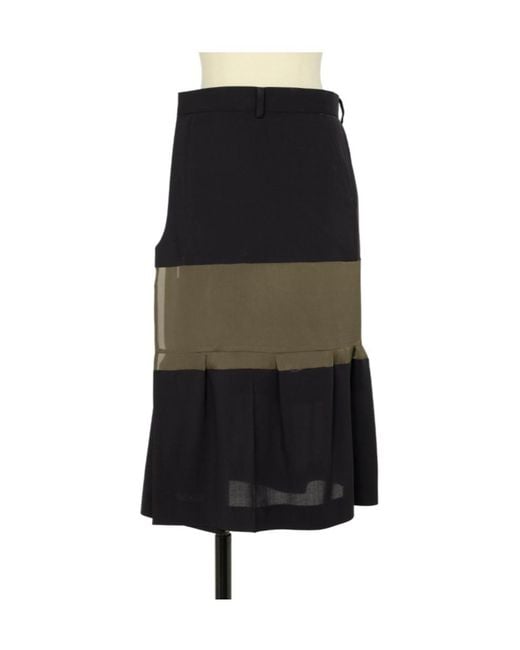 Sacai Black Suiting Skirt