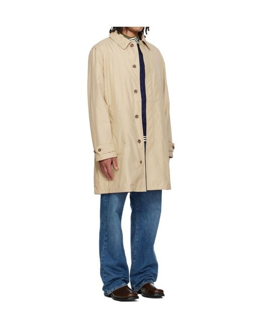 Polo Ralph Lauren Natural Long-Sleeved Collared Trench Coat for men