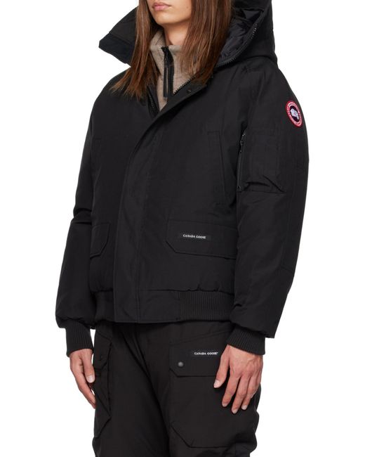Canada Goose Black Chilliwack Hooded Bomber Jacket for men