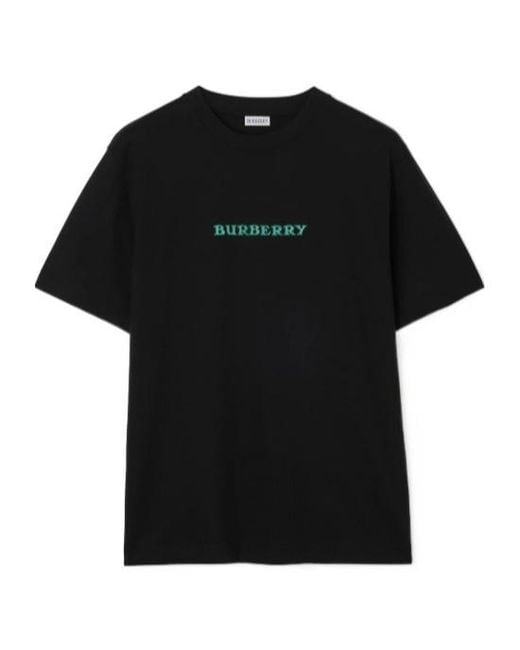 Burberry Black Graphic Logo T-Shirt for men
