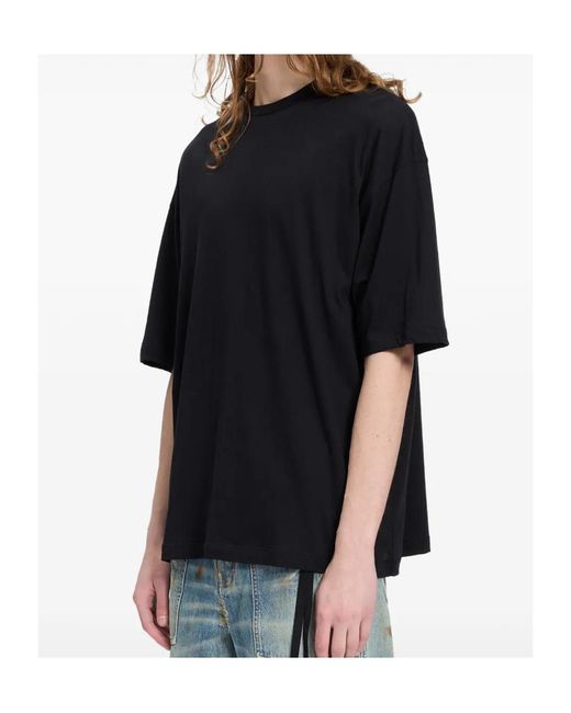 Ann Demeulemeester Black Lettering-Print Crewneck T-Shirt for men