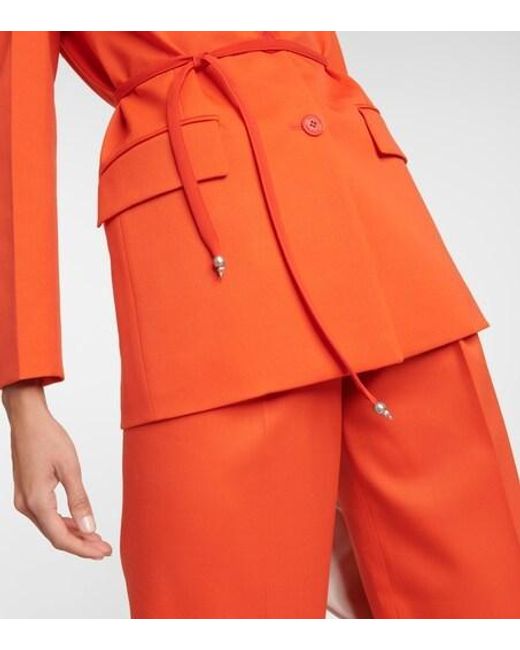 Altuzarra Orange Fenice Wool Blazer