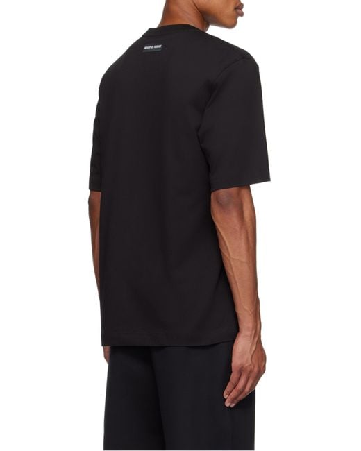 MARINE SERRE Black Moon Embroidered Crewneck T-Shirt for men
