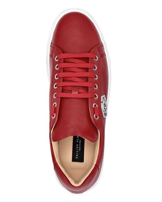 Philipp Plein Red Logo Casual Sneakers for men