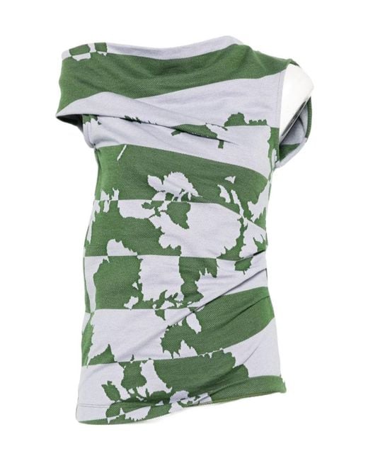 Dries Van Noten Green Asymmetrical Cover-Up