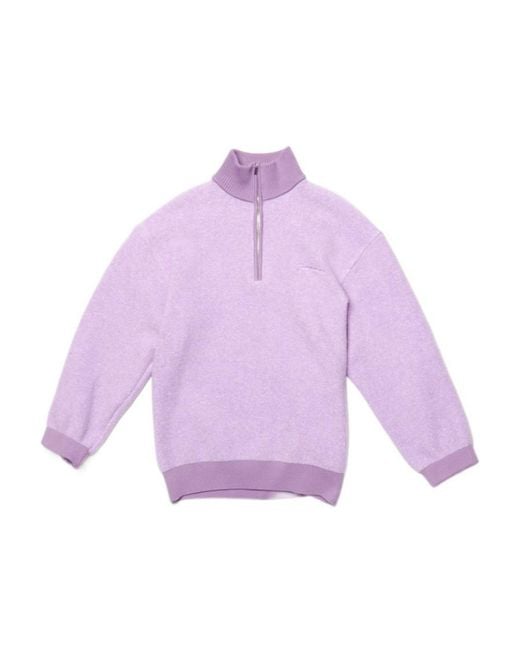 Jacquemus Purple La Maille Berger Zip Collar Sweater for men