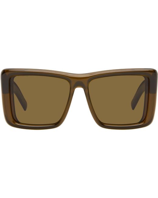 Saint Laurent Green Sl 900 Howl Rectangular Sunglasses