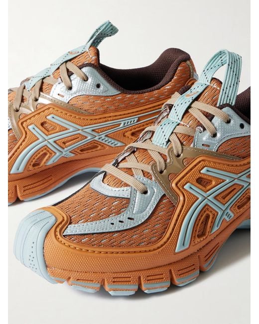 Asics Brown Rubber Trimmed Mesh Sneakers