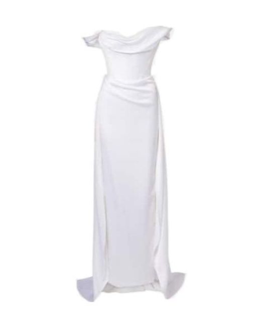 Vivienne Westwood White Bridal Nova Grace Satin Bustier Gown