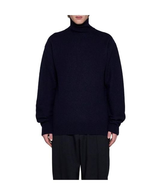 Jil Sander Gray Turtleneck Knitted Jumper for men
