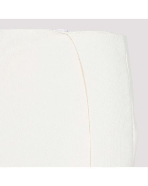 Jil Sander White Mid Rise Wrap Midi Skirt