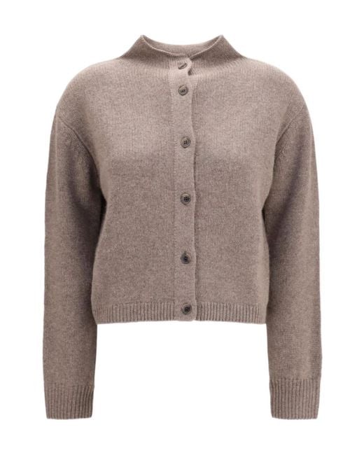 Lisa Yang Brown Zirelle Ribbed Knit Cardigan