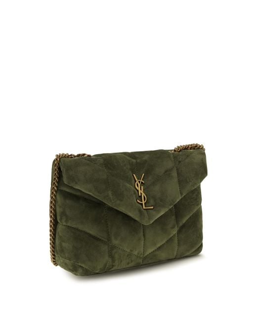 Saint Laurent Green Loulou Puffer Toy Quilted Shoulder Bag