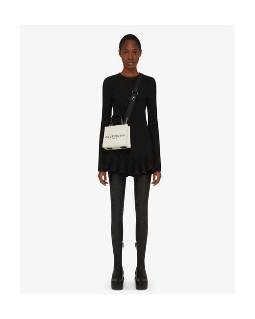 Givenchy Natural Logo Printed Mini Tote Bag