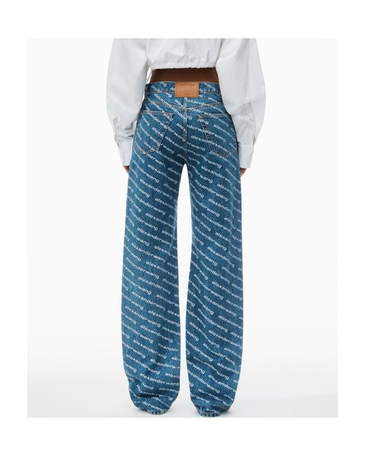 Alexander Wang Blue Ez Mid Rise Jeans
