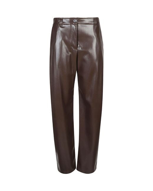 Pinko Brown Panino Pantalone Tessuto Spalm