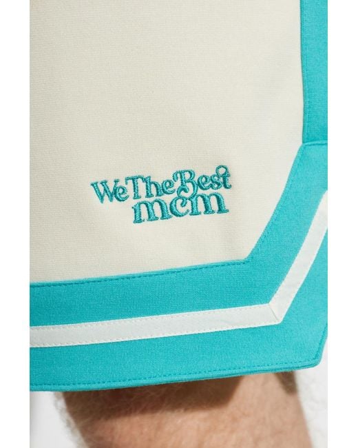 MCM Green Elastic-Waist Shorts for men