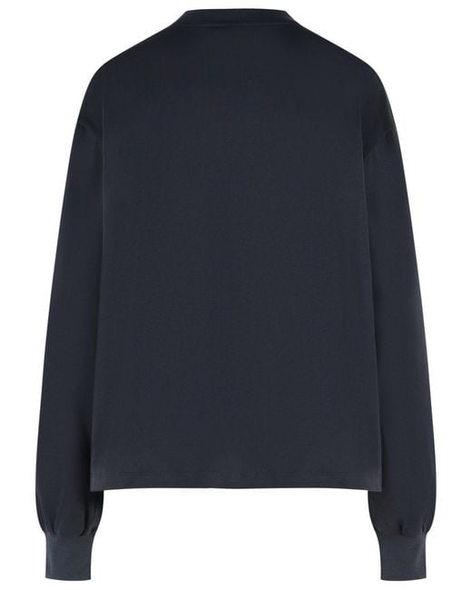 Ganni Blue Poodle Long-Sleeved Sweatshirt