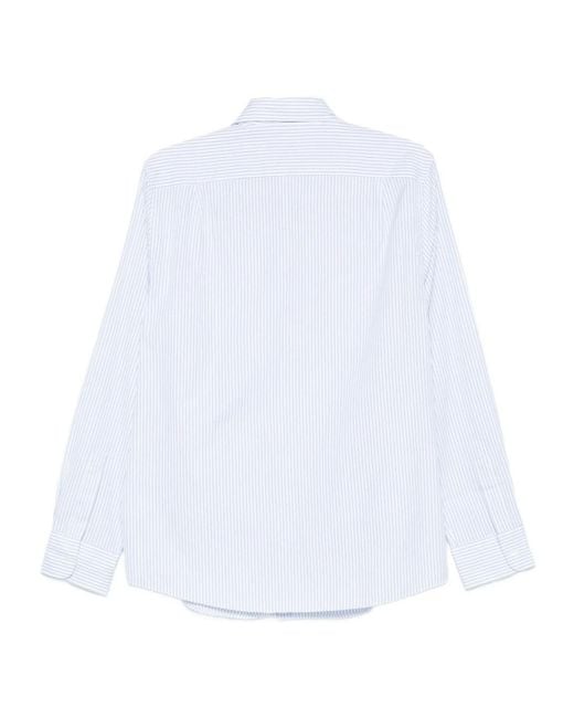 Aspesi White Striped Cotton Shirt for men