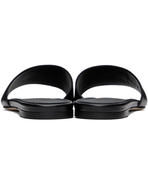 Aeyde Black Anna Leather Slippers