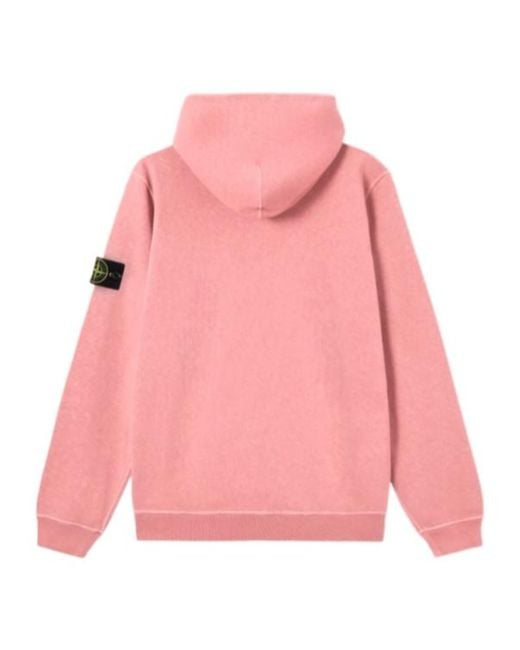 Stone Island Pink 6100032 Malfilé Fleece 'Old' Effect for men