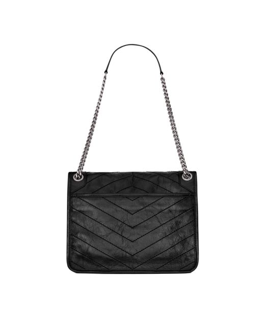 Saint Laurent Black Niki Chain-Link Medium Shoulder Bag
