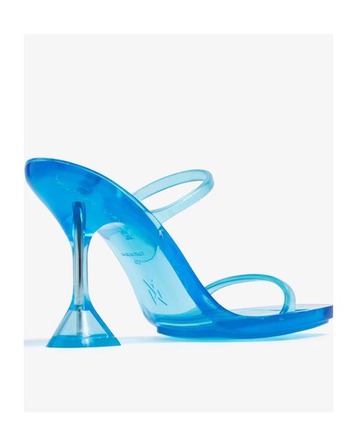 AMINA MUADDI Blue Open-Toed High-Heeled Sandals