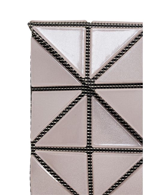 Issey Miyake White Geometric Panel Wallet