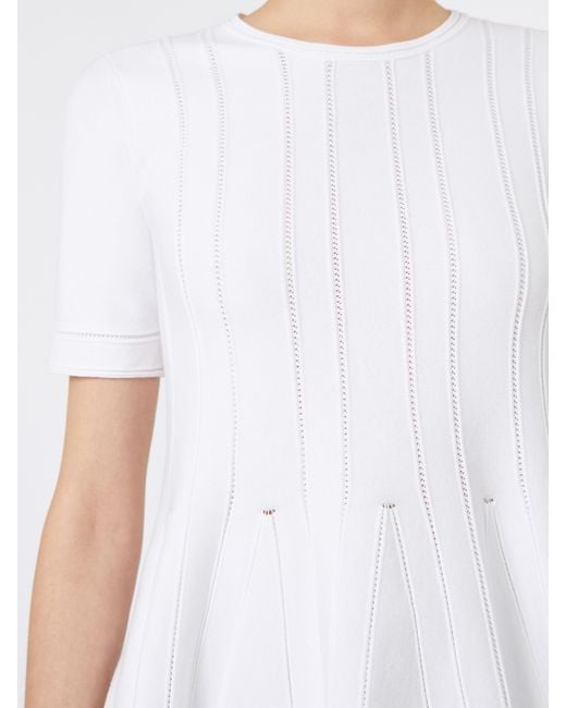 Max Mara White Stretch Viscose Sweater