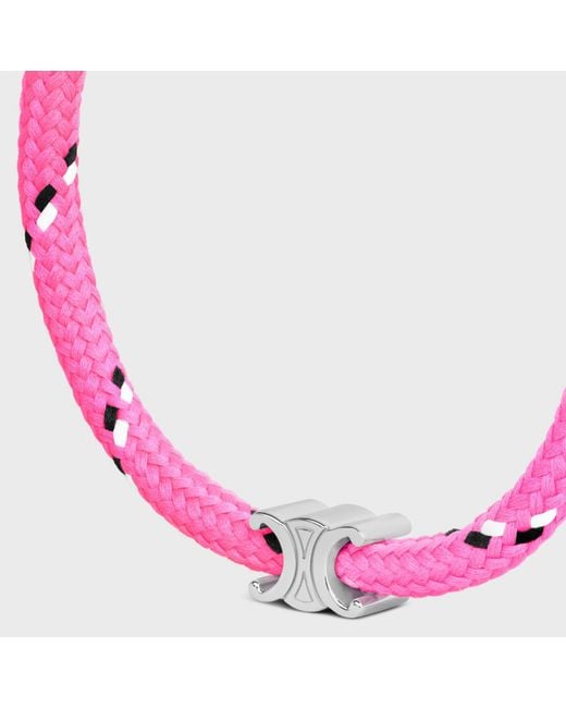 Céline Pink Triomphe Beach Bracelet for men
