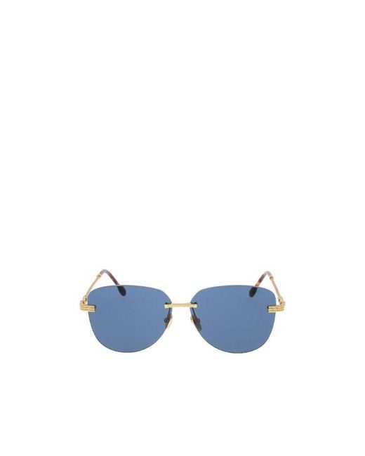 Fred Blue Logo Sunglasses for men