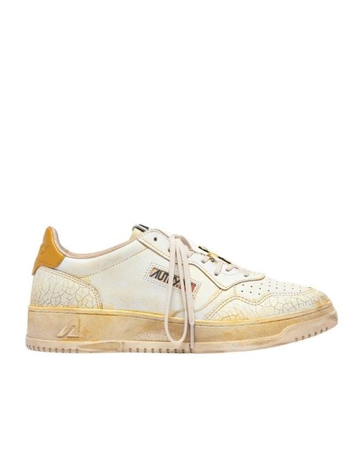 Autry Natural Distressed Low-Top Sneakers for men