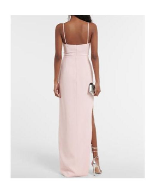 David Koma Pink Side-Slit Maxi Dress