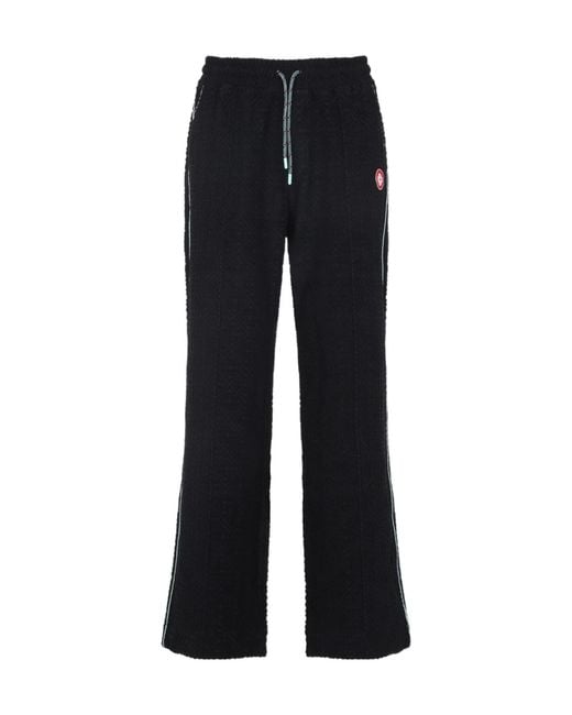 Casablanca Black Logo Embroidered Flared Pants for men