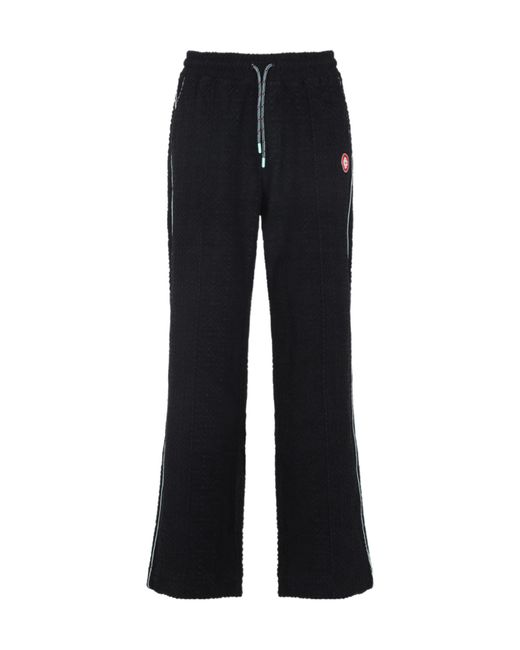 Casablanca Black Logo Embroidered Flared Pants for men