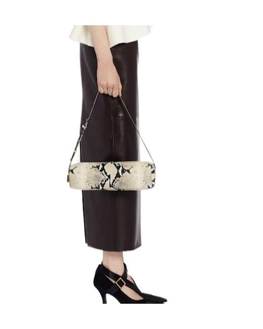 Khaite Metallic Kye Python Embossed Leather Shoulder Bag