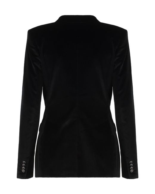Tagliatore Black Double-Breasted Velvet Jacket