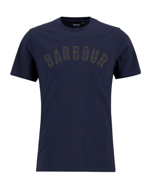 Barbour Blue Logo Short-Sleeved T-Shirt for men