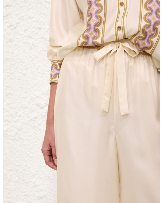 Zimmermann Natural Luna Retro Track Pants