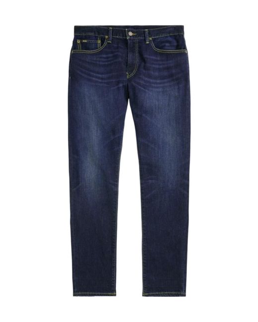 Polo Ralph Lauren Blue Logo Straight Jeans for men