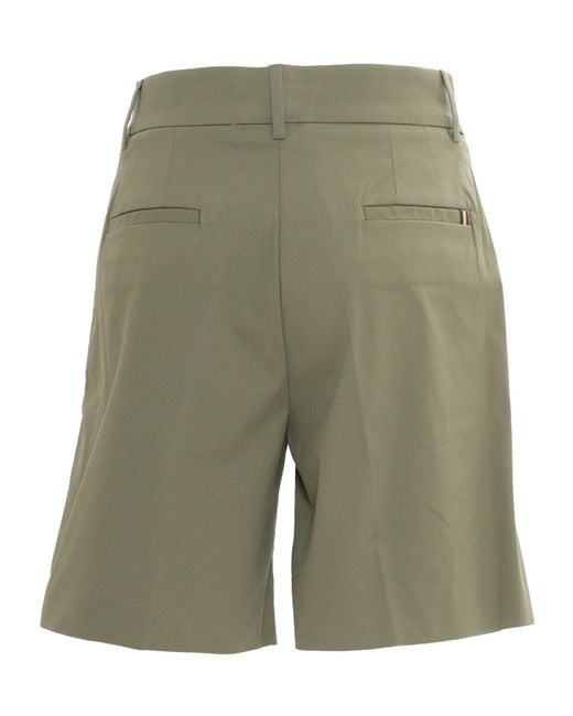 K-Way Green Nive Twill Tech Bermuda Shorts