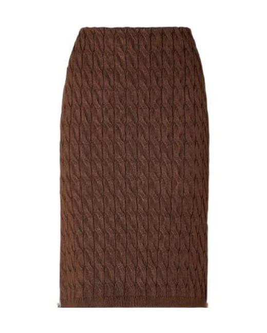 Fendi Brown Viscose Skirt
