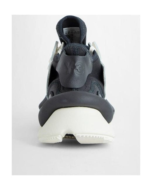 Y-3 White Kaiwa Panelled Leather Sneakers for men