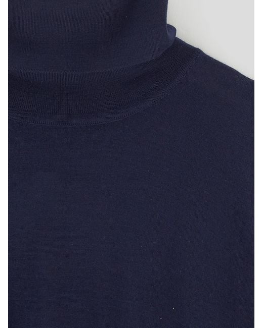 Tod's Blue Turtleneck Knitted Jumper for men